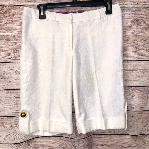 MILLY of New York - Women’s White Bermuda Shorts - Size 2 - Picture 1 of 15